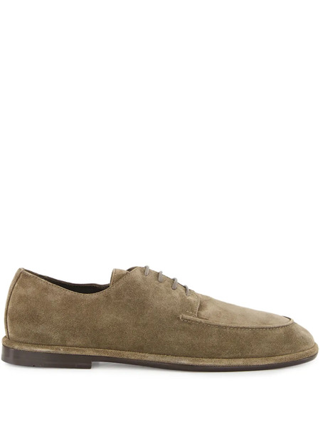  Ferragamo Suede Derby Shoes - Brown 