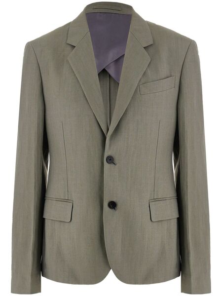  Ferragamo Tailored Linen-blend Blazer - Grey 