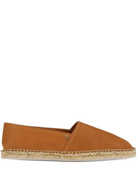  Ferragamo Topstitch Detail Espadrilles - Brown 