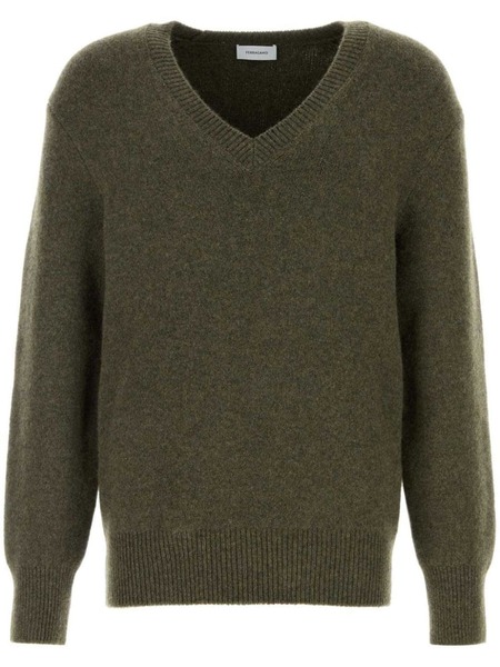  Ferragamo V-neck Jumper - Green 