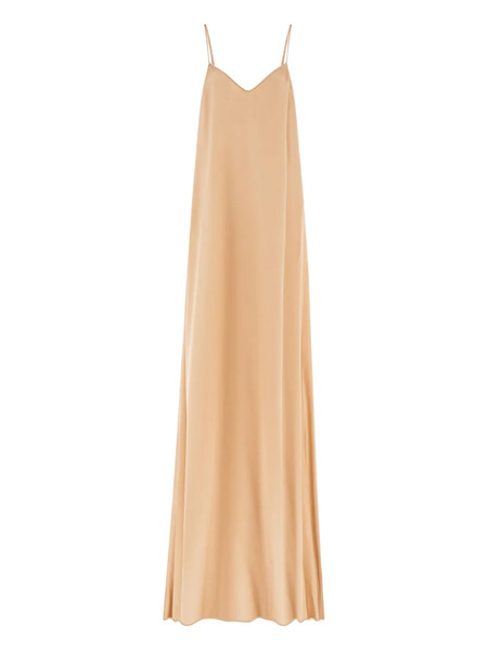  Ferragamo V-neck Maxi Dress - Neutrals 