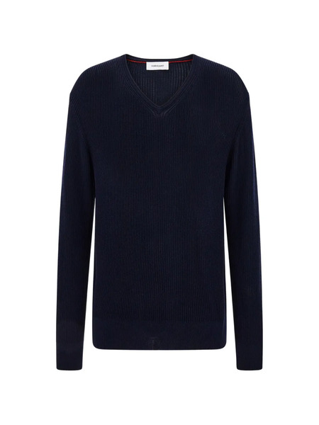  Ferragamo V-neck Sweater - Blue 