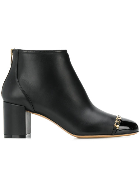  Ferragamo Vara Chain Boots - Black 