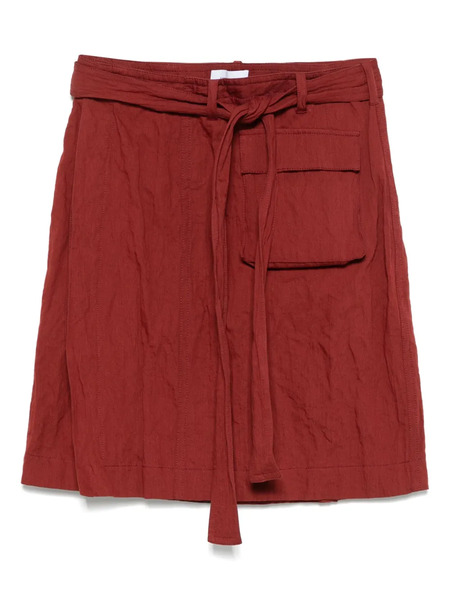  Ferragamo Wrap Mini Skirt - Red 