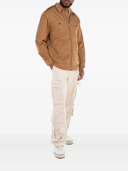  Ferragamo Zip Hooded Jacket - Brown 