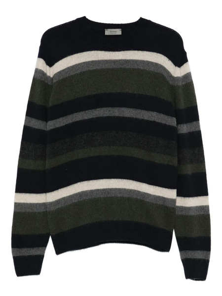  Ferrante Striped Crew-neck Sweater - Black 