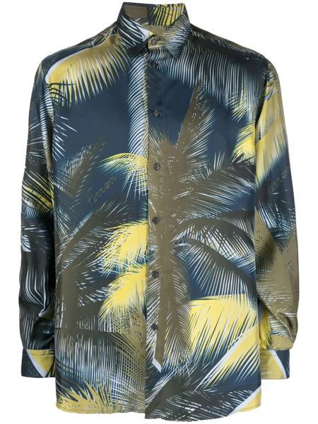  Ferrari Graphic-print Silk Shirt - Blue 