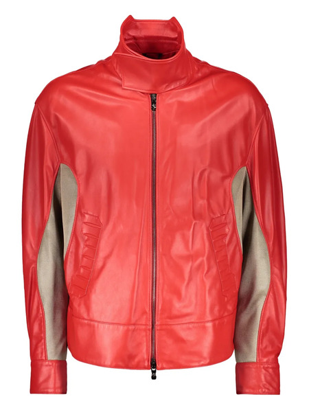  Ferrari Lambskin Bomber Jacket - Red 
