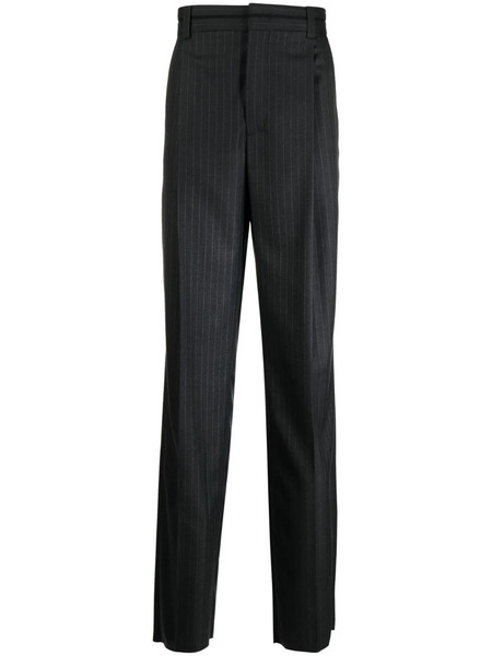  Ferrari Tailored Striped Virgin-wool Trousers - Black 