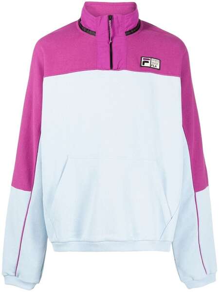  Fila Logo-patch Half-zip Sweater - Blue 