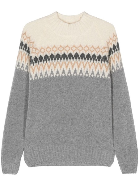  Fileria Patterned-jacquard Sweater - Grey 