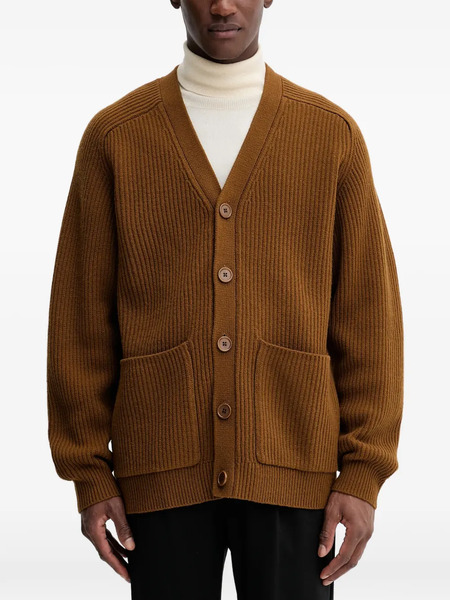  Filippa K Button V-neck Cardigan - Brown 