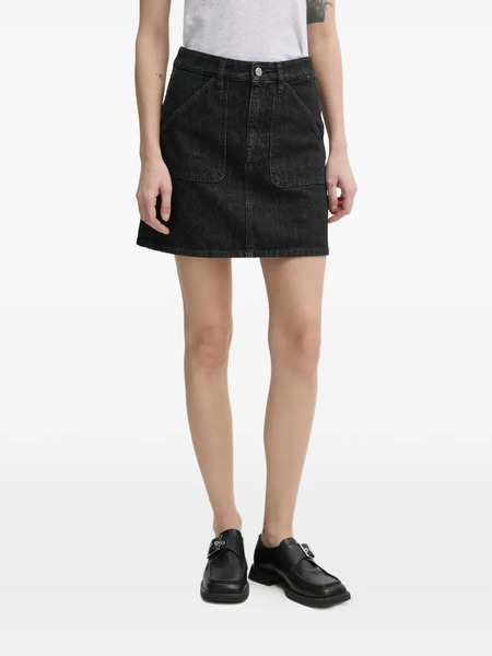  Filippa K Logo-patch Mini Skirt - Black 