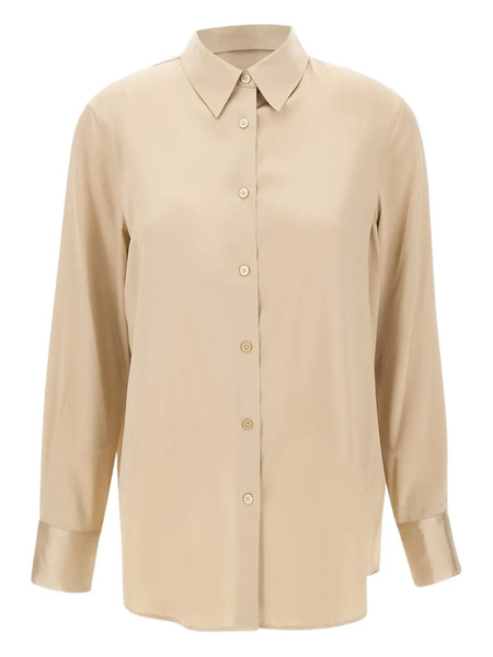  Filippa K Long-sleeved Silk Shirt - Neutrals 