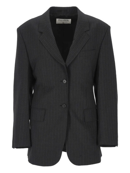  Filippa K Pinstripe Buttoned Jacket - Black 