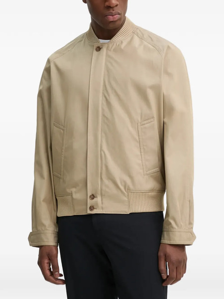  Filippa K Ribbed-hem Bomber Jacket - Neutrals 