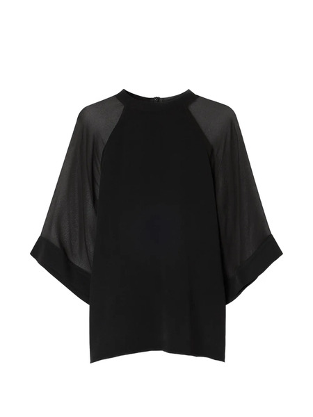  Filippa K Sheer-panel Top - Black 
