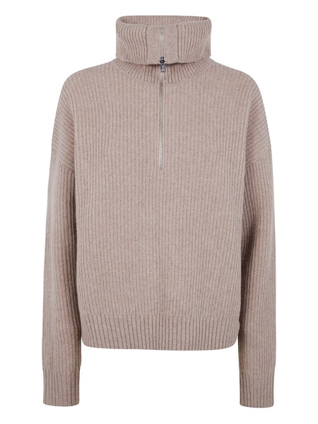  Filippa K Zip Roll-neck Sweater - Neutrals 