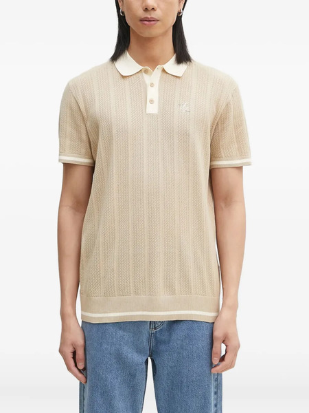  Filling Pieces Embroidered-logo Polo Shirt - Neutrals 