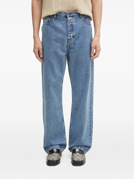  Filling Pieces Logo-patch Jeans - Blue 