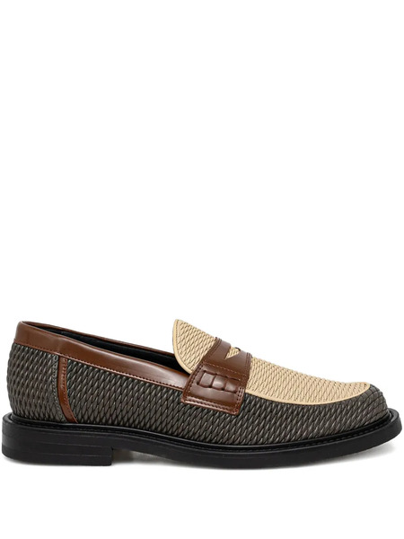 Filling Pieces Reed Woven-panel Loafers - Neutrals 