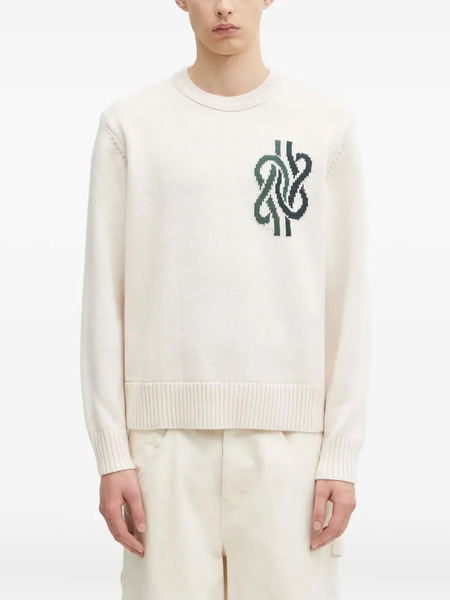  Filling Pieces Ribbed Graphic Sweater - Neutrals 