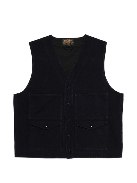  Filson Pocket Buttoned Gilet - Blue 