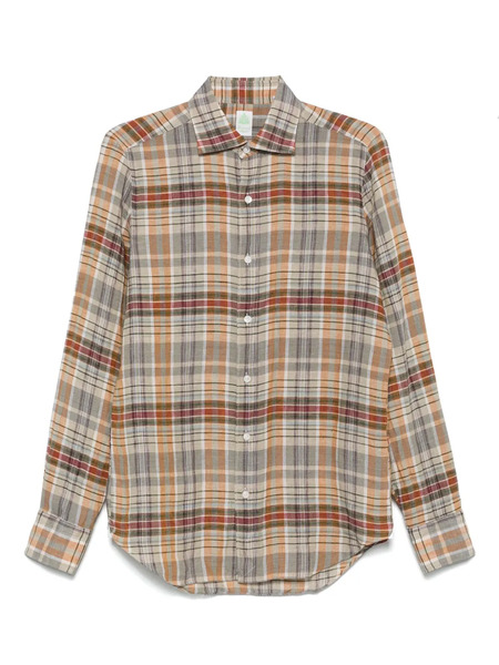  Finamore 1925 Napoli Check-pattern Shirt - Neutrals 