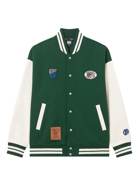  Fingercroxx Appliqué Buttoned Jacket - Green 