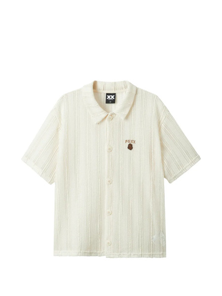  Fingercroxx Button-down Collared Knitwear - Neutrals 