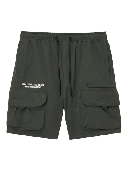  Fingercroxx Cargo-pocket Drawstring Shorts - Grey 
