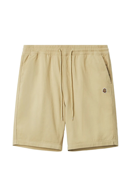  Fingercroxx Drawstring Logo-patch Shorts - Neutrals 