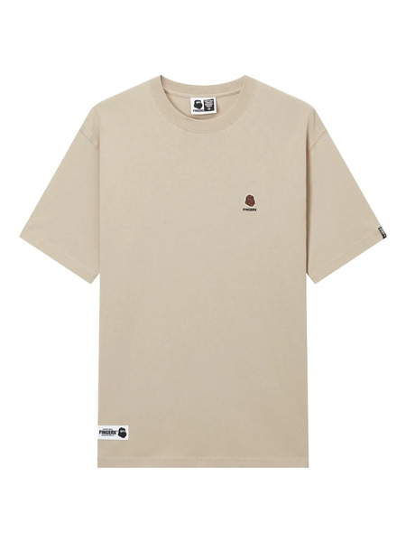  Fingercroxx Embroidered Logo T-shirt - Neutrals 