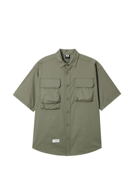  Fingercroxx Front-pocket Short-sleeve Shirt - Green 