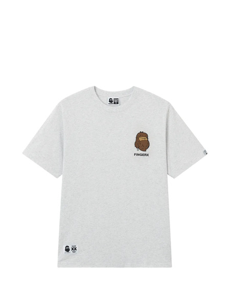  Fingercroxx Graphic Print T-shirt - Grey 