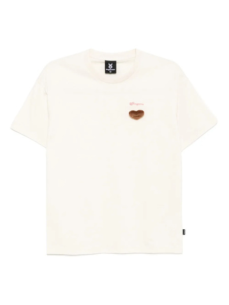  Fingercroxx Logo-embroidered T-shirt - Neutrals 