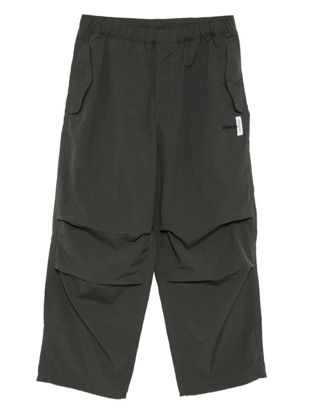  Fingercroxx Logo-patch Trousers - Grey 