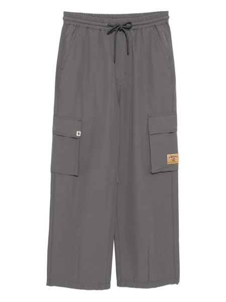  Fingercroxx Logo-patch Trousers - Grey 