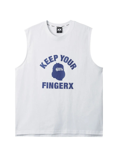  Fingercroxx Logo Tank Top - White 
