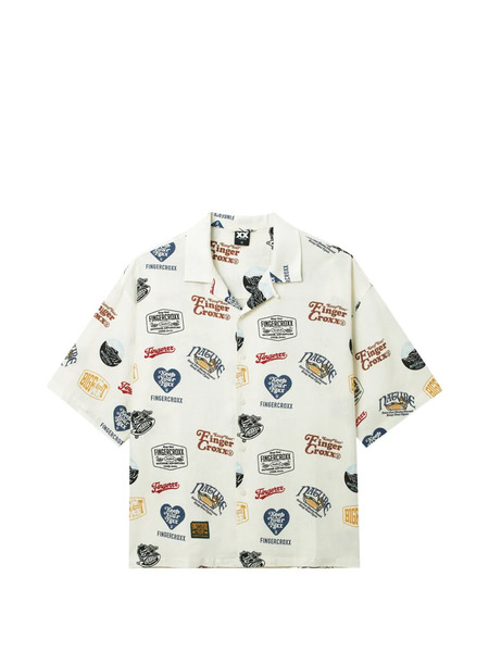  Fingercroxx Printed Shirt - Neutrals 