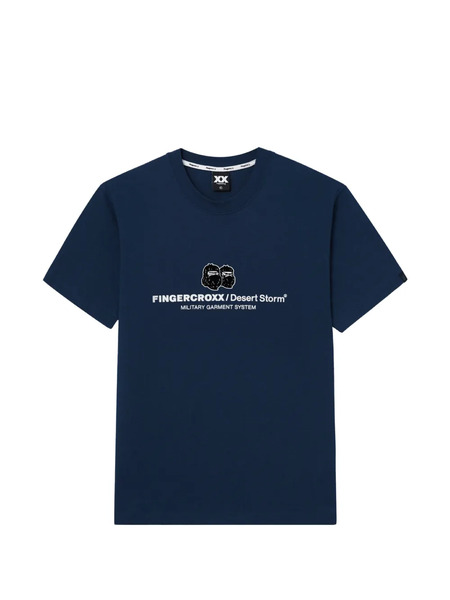  Fingercroxx Round-neck T-shirt - Blue 