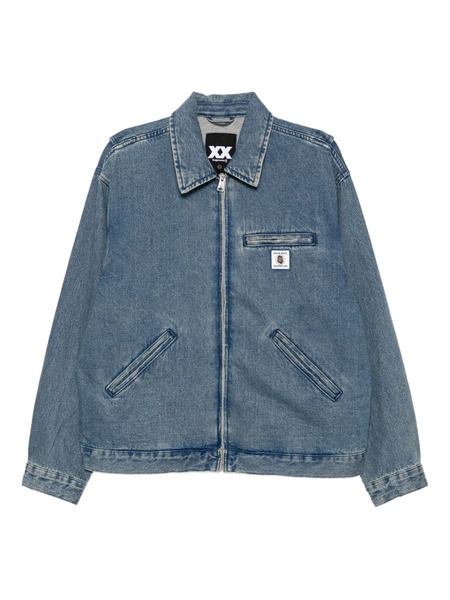  Fingercroxx Zipped Denim Jacket - Blue 