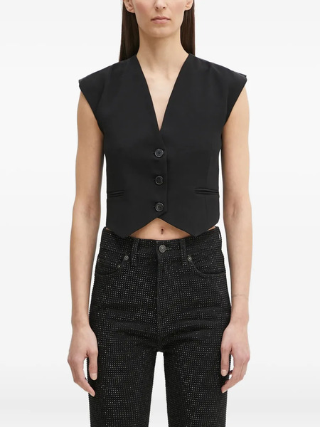  Fiorucci Button-fastening Sleeveless Top - Black 
