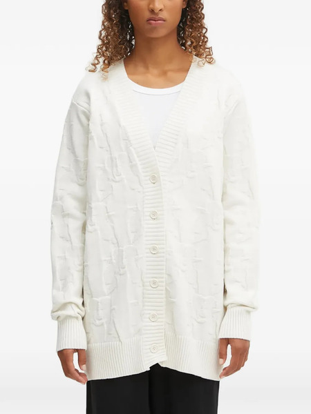  Fiorucci Buttoned Textured Cardigan - White 