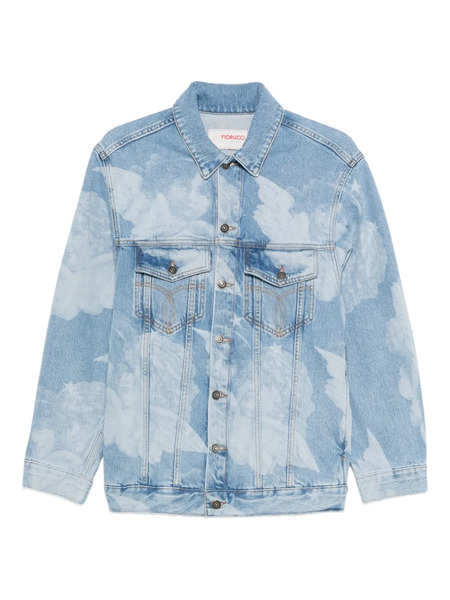  Fiorucci Cloud-print Denim Jacket - Blue 