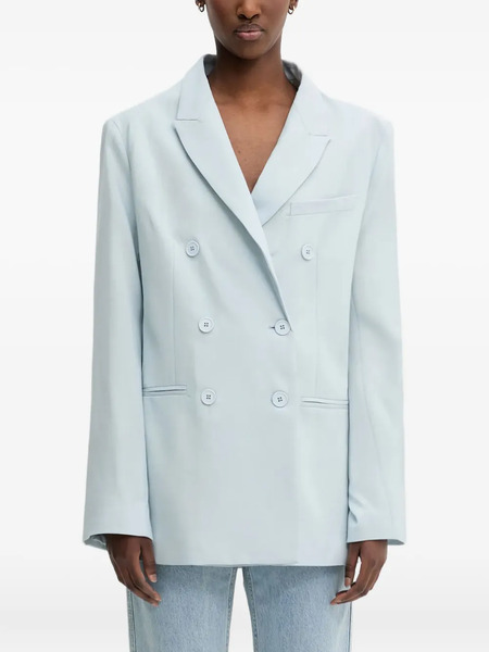  Fiorucci Double-breasted Embroidered Blazer - Blue 