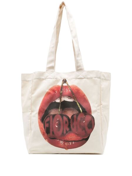  Fiorucci Graphic-printed Tote Bag - Neutrals 