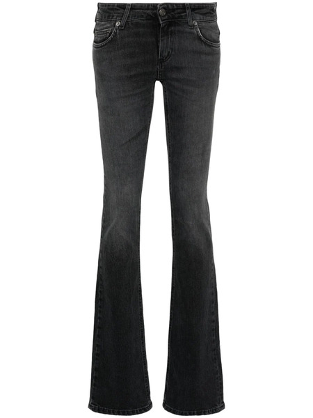  Fiorucci Logo-patch Bootcut Jeans - Black 