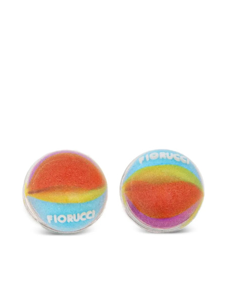  Fiorucci Marble Round Earrings - Silver 