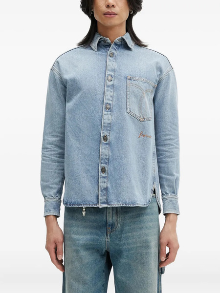  Fiorucci Open-back Denim Shirt - Blue 